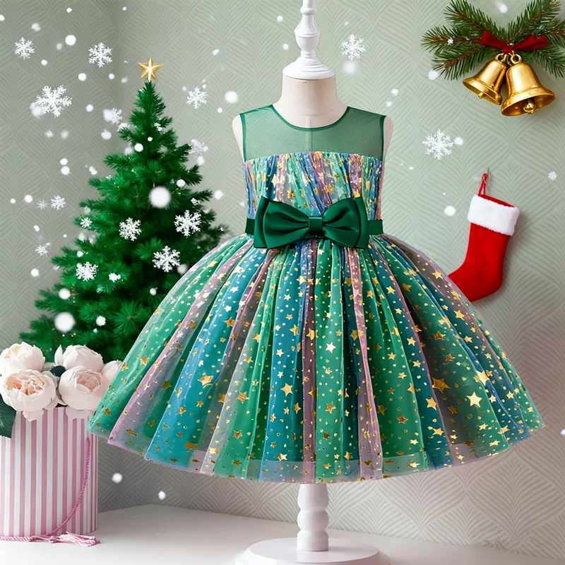 Girls Dress Rainbow Unicorn Princess Dress Cake Layers Tutu Prom Gown for Kids Wedding Evening Formal Party