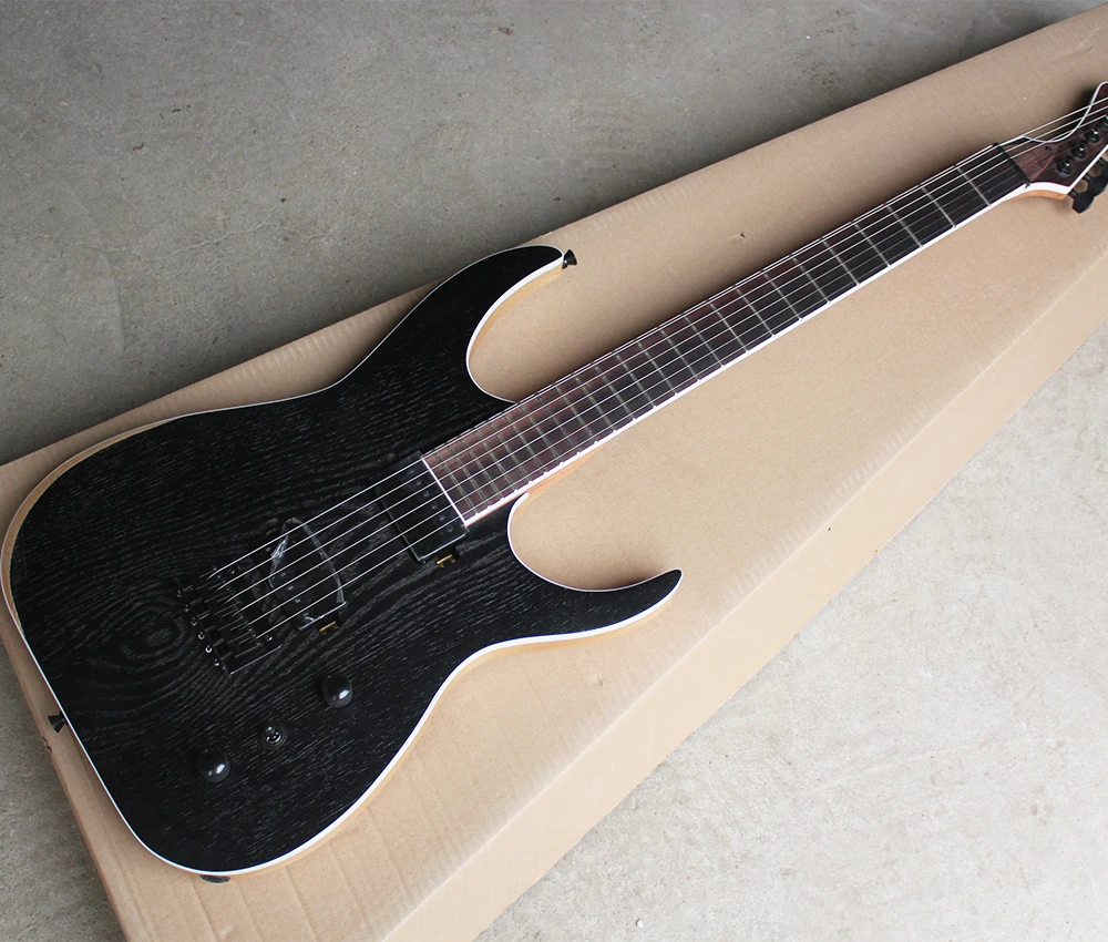 6StringsMatteBlackElectricGuitarwithAshBody24FretsRosewoodFretboard.jpg