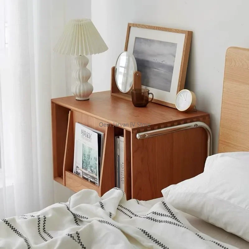 Vanity Solid Wood Nightstands Small Bookcase Living Room Sofa Side Nightstands Balcony Cabinet Storage Tocador Bedroom Furniture