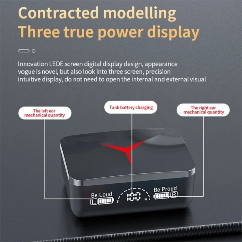 New LED display M90 pro TWS wireless headphone noise reduction gaming earphone Bluetooth 5.3 Sport music earbuds for phones 5