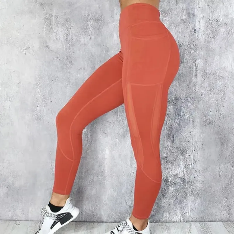 Women High Waist Leggings Stretch Yoga Pants Tights Pockets Push Up Fitness Running Sportswear