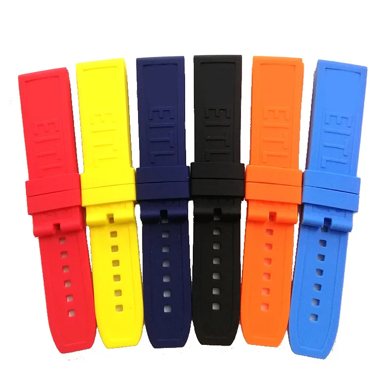 

20mm 22mm 24mm Soft Rubber Silicone Watch Band Eight colors Bracelet For Breitling superocean navitimer Avenger Watch Strap