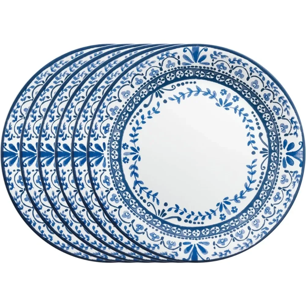 

6 PIECE Dinner Plates Set, Triple Layer Glass and Chip Resistant,Lightweight Round Plates