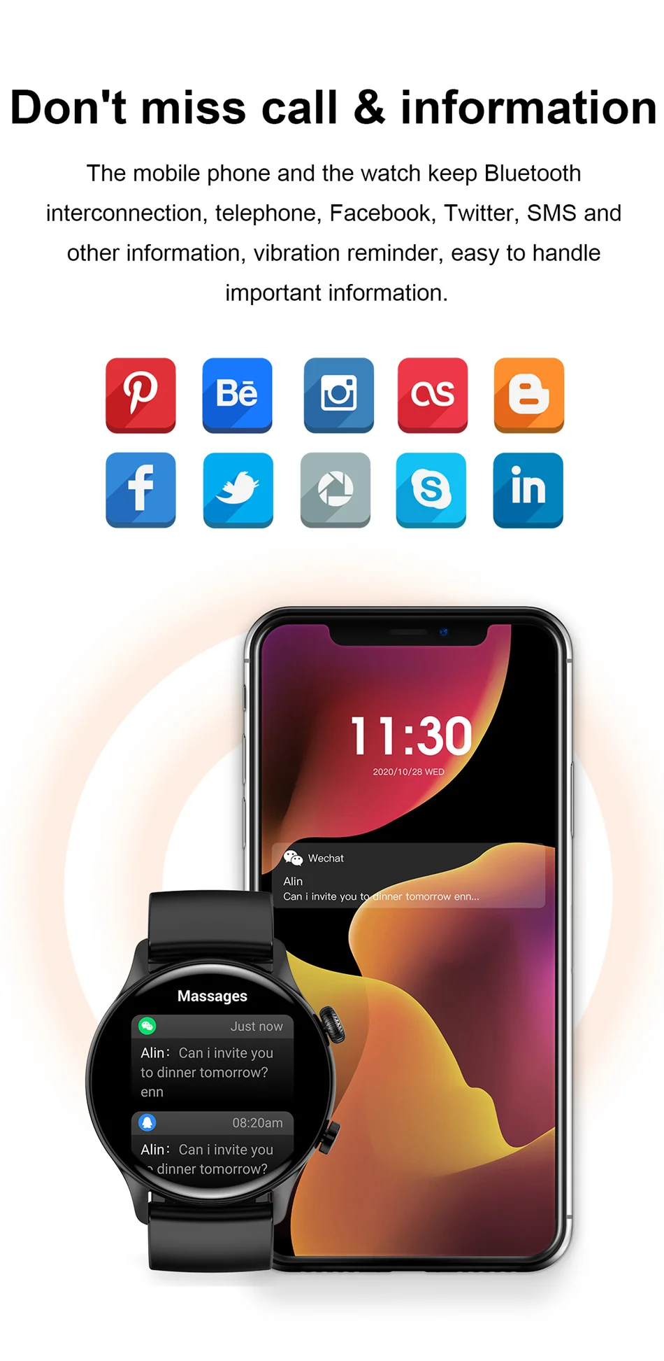 2022 New AMOLED Screen NFC Smart Watch Women Always display the time Bluetooth Call IP68 Waterproof Smartwatch For Huawei Xiaomi