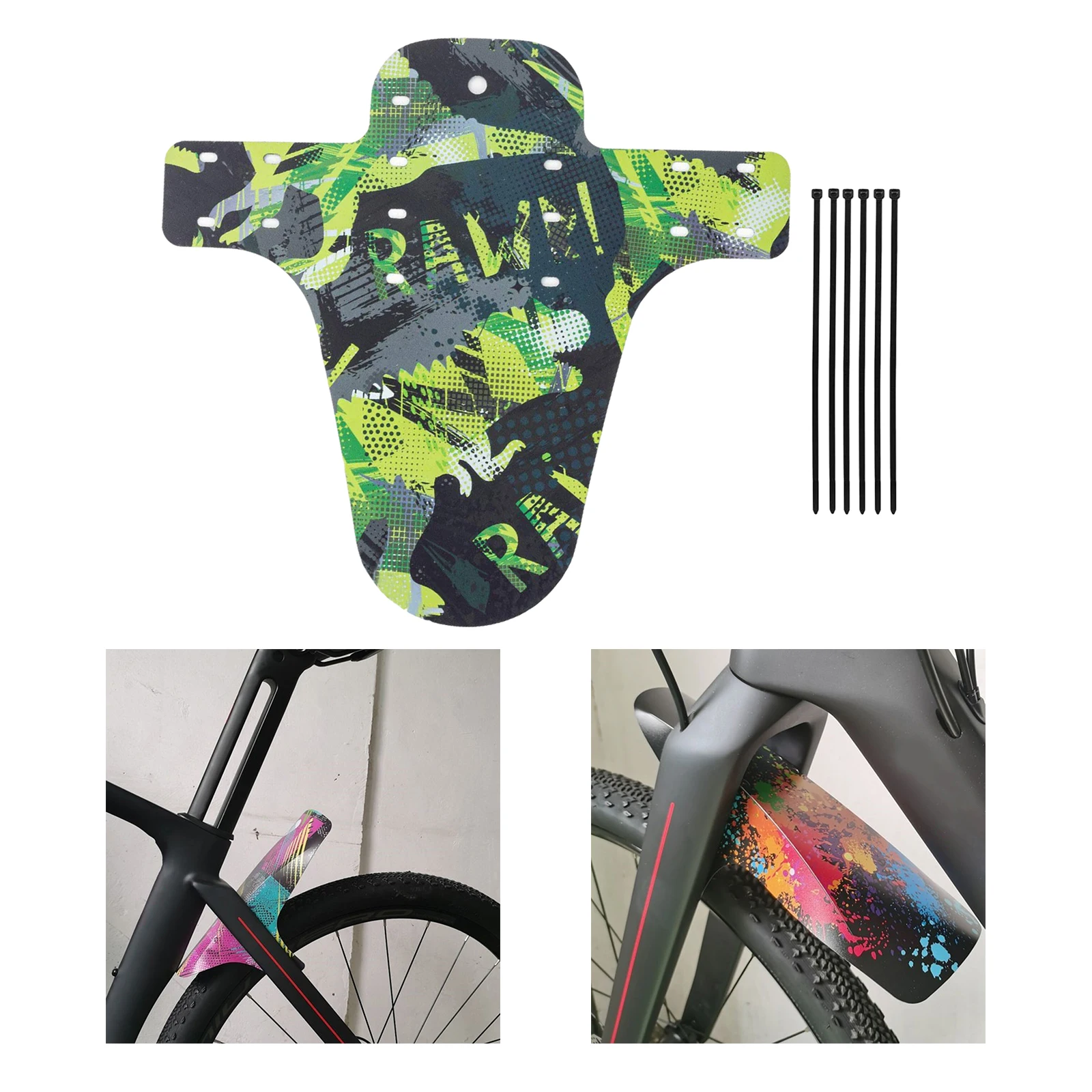 Road Mountain Bike Mud Guard Front Tyre Splash Carbon Fiber Fits 26" 27.5" 29" MTB Mudguard Fender Bike Accessories bicycle fender