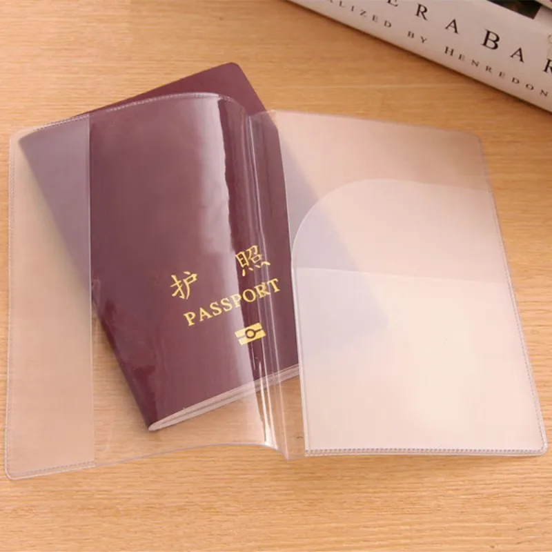 2/4PCS Passport Cover PVC Waterproof Case for Passport Wallet Business Credit Card Documents Holder Protective Case Pouch