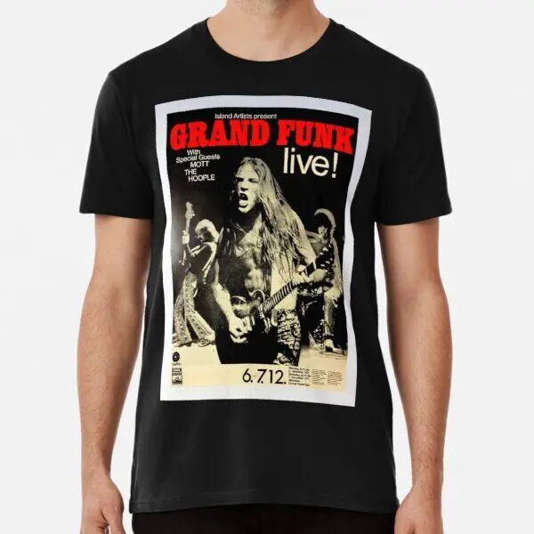 T-Shirt Vintage Grand Funk Railway Concert Poster Mark Farner Più Vicino A Casa