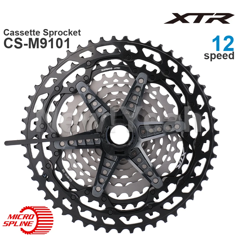 Shimano XTR M9100 カセットスプロケット　51t-10t New Shimano XTR CS-M9100 12-Speed MTB 10-51T Cassette