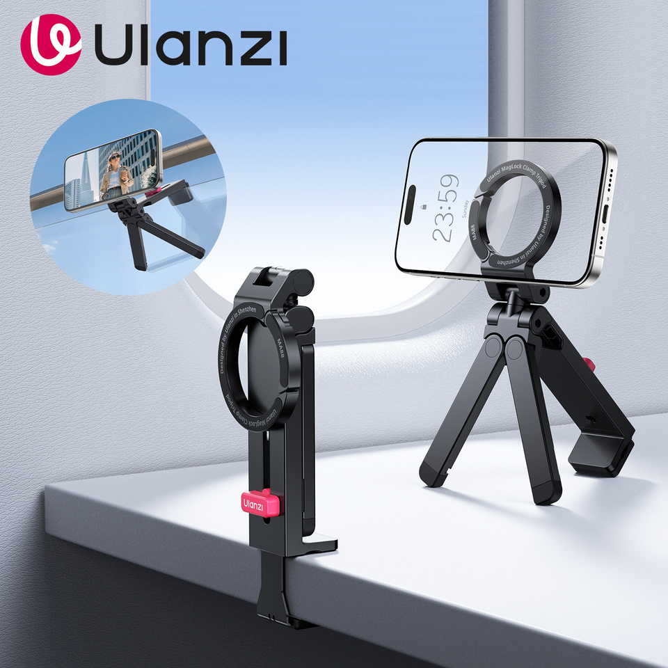 Ulanzi MA88 Overhead Selfie Stick Phone Tripod Lightweight with Magnetic Clamp Extension Tripod for Selfing LiveStreaming Vlog