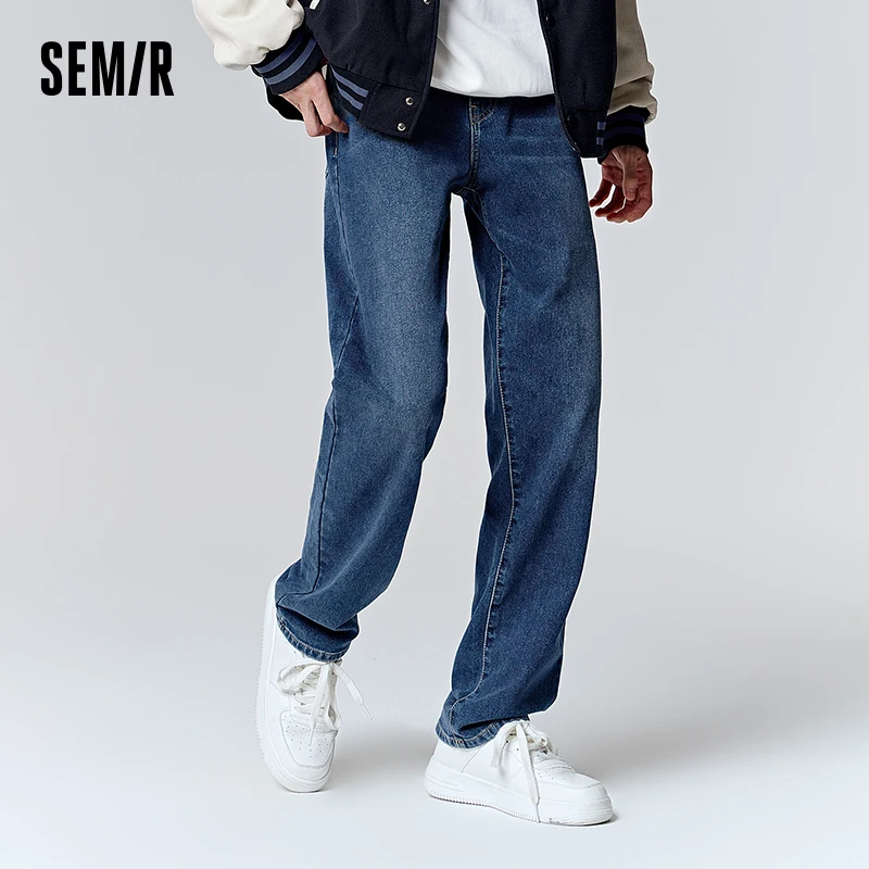 

Semir Jeans Men 2023 Winter New Washed Retro Fashion Commuter Trousers Comfortable Straight Pants