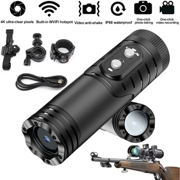 4K Mini Sport DV Action Sport Camera Torcia Casco Full HD 1080P Video Ideal Bodycam per bici, ciclo, videocamera per moto
