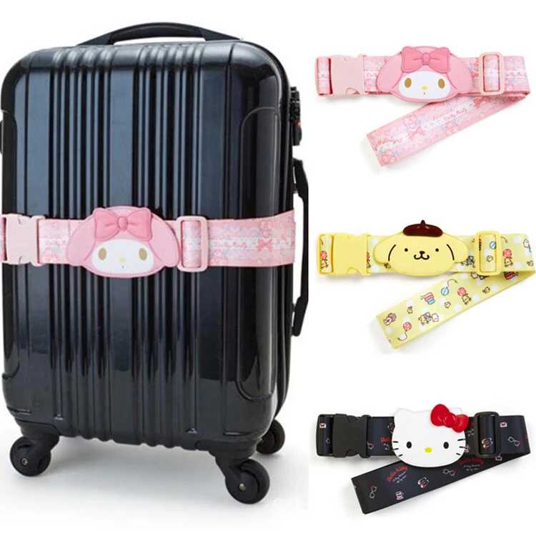 Kawaii Sanrio Luggage Straps Melody Kitty Suitcase Antitheft Packing