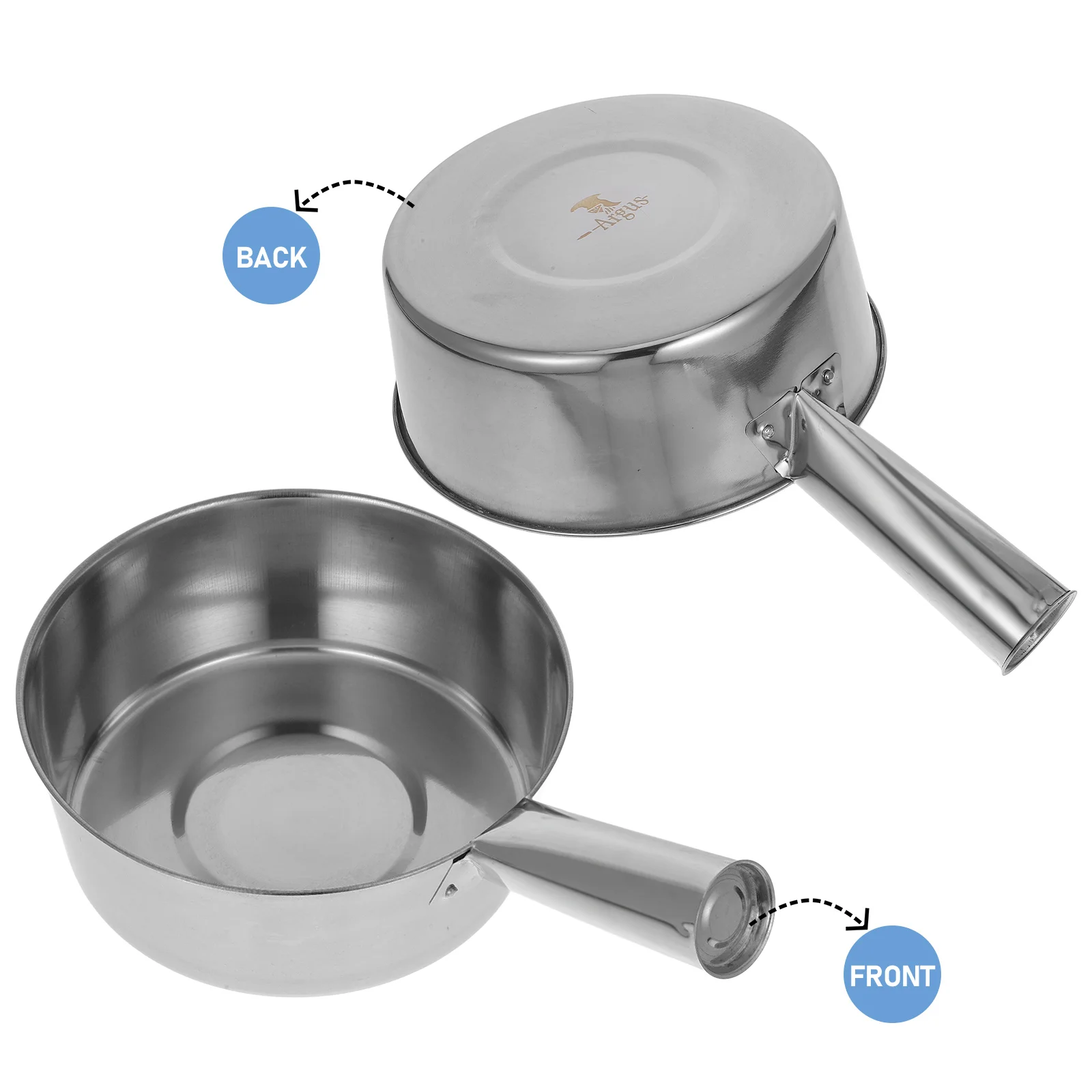 Large Capacity Thickened Stainless Steel Water Ladle Long Handle Scoop Kitchen Tool Water Scoop Replacement Dining Bar Soup