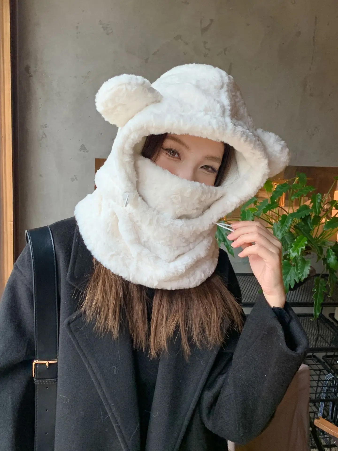 Bonnet, écharpe Et Gants 3 En 1 En Fausse Fourrure Pour L Pour Femme Et Homme Rose~p152373668