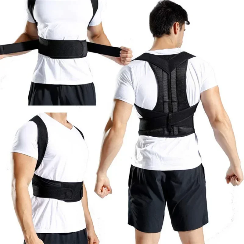1PCS Adjustable Back Posture Corrector With Breathable Shoulder And Waist Support Straps For Boys And Girls To Relieve Back Pain