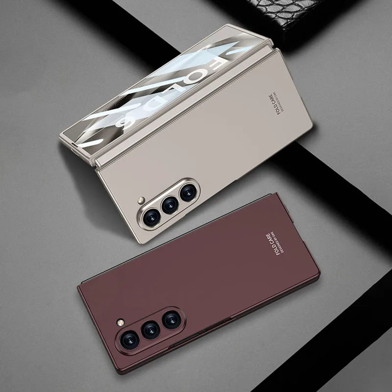 Shockproof Armor Plastic Case For Samsung Galaxy Z Fold 6 Outer Screen Glass Pro