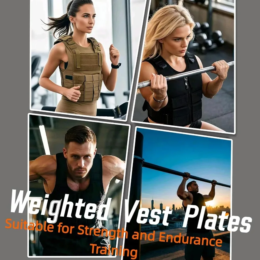Weight Vest Plates - Vest Plates for Full-Body Strength Training,14 LBS Weighted Vest Plates Suitable Crossfit,Outside and Fitne
