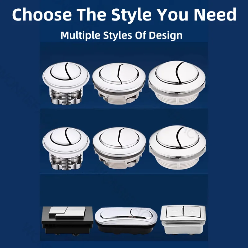 Bathroom Toilet Tank Push Tank Round Button Two-button Pushbutton Side Buttons Square Button Toilet Flush Lever
