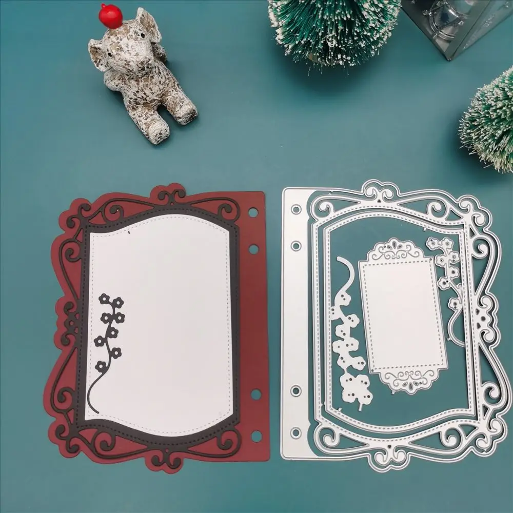 

vintage book Cutting Dies new 2022 Scrapbooking For Paper Making Crochet Embossing Stamps Frame Card Craft Die Set
