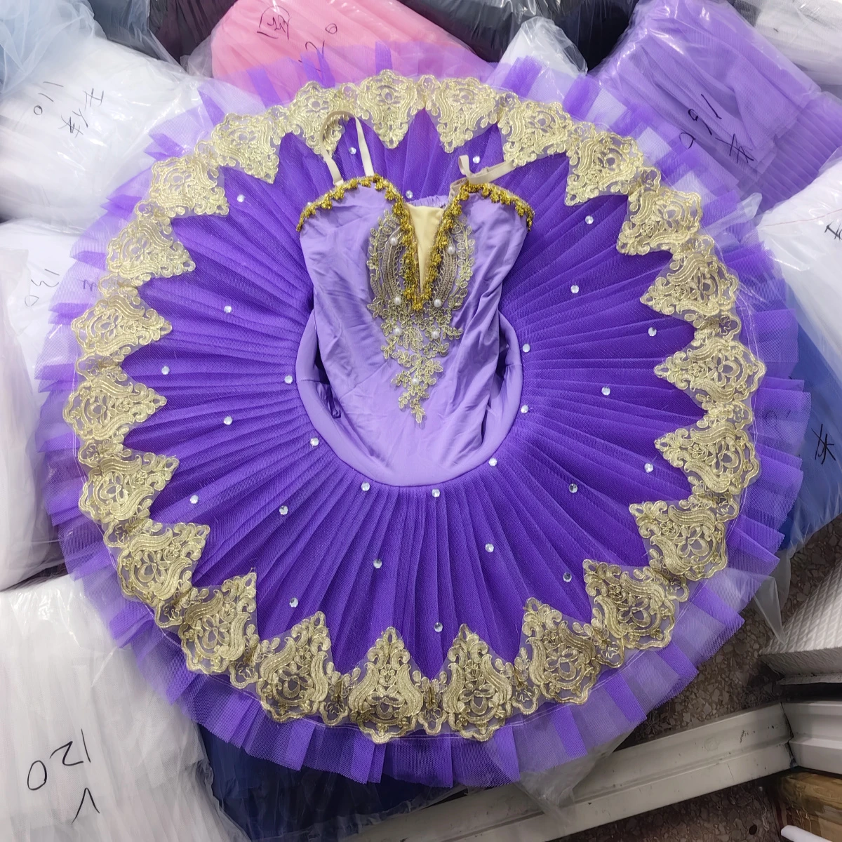 Professional Ballet Tutu Skirt For Girls White Swan Lake Costumes For Children Pancake Girls Dancewear