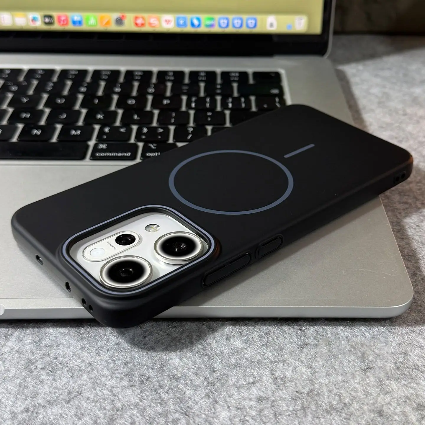 Soft Sand Magnetic Matte PC Cover - Skin Friendly Limited Edition Case