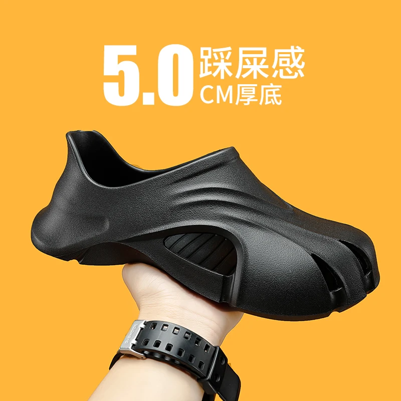 Sandals Men New Summer Beach Shoes Luxury Designer Soft Casual Slippers Comfortable Outdoor Flip Flops Non-slip Rubber Sole