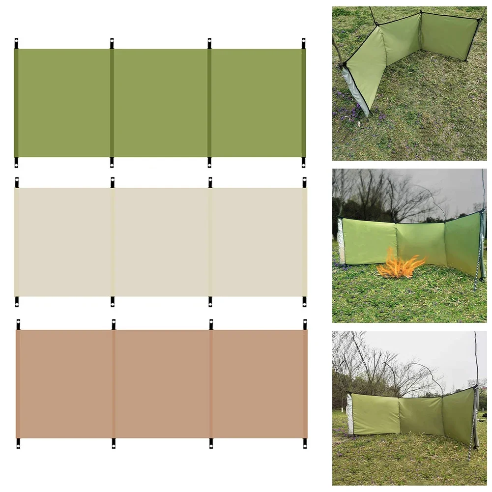 Camping Windscreen Folding Windproof Shield Outdoor Portable Foldable Sunshade Wall Large Camp Tent Beach Garde Hike BBQ Picnic