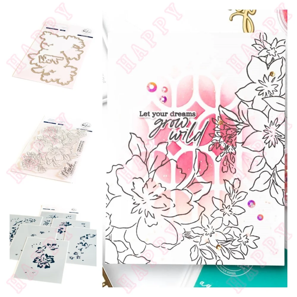 

New Metal Cutting Dies Grow Wild For DIY Scrapbooking Diary Album Paper Decoration Template Card Embossing Handcraft Craft Mould