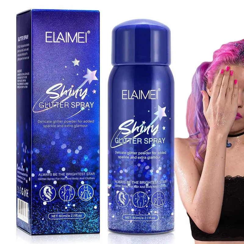 Body Shimmery Spray High Gloss Shimmery Powder Spray 60ml Highlighter