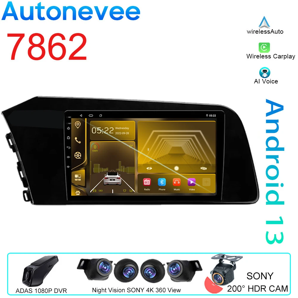 

Android 5G WIFI для Hyundai Elantra VII CN7 2020 - 2021 IPS мультимедийная навигация GPS Видео Авторадио плеер автомобильный монитор