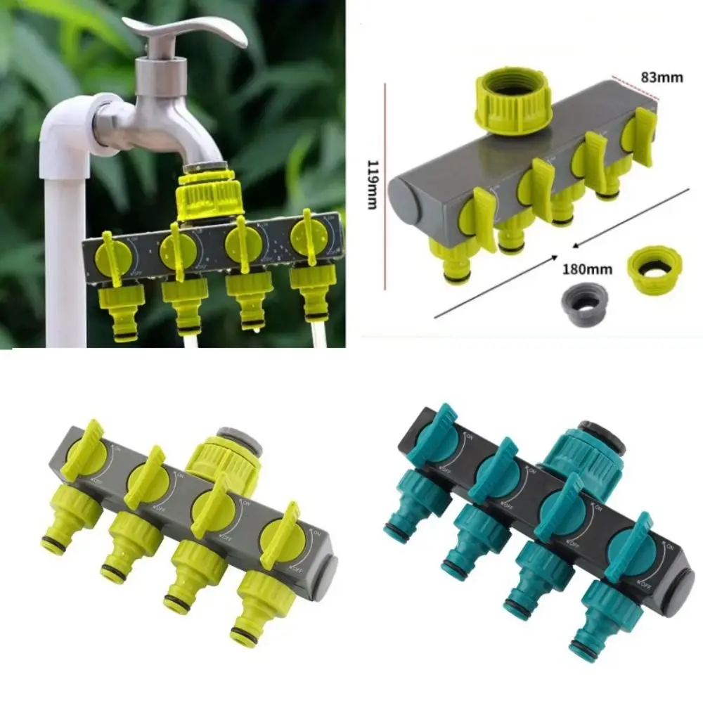 

Garden Irrigation 4 Way Hose Splitters Linker Quick Connector Watering Connector 4-Way Water Splitters for Garden
