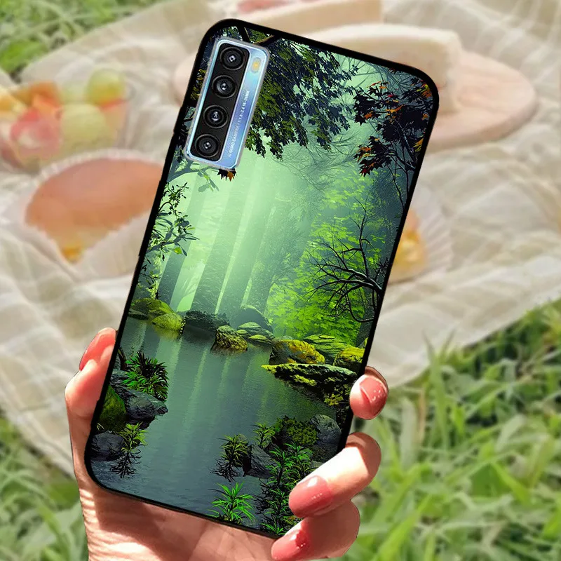 Elegant Black Marble Silicone Soft Case - Protective Bumper Cover