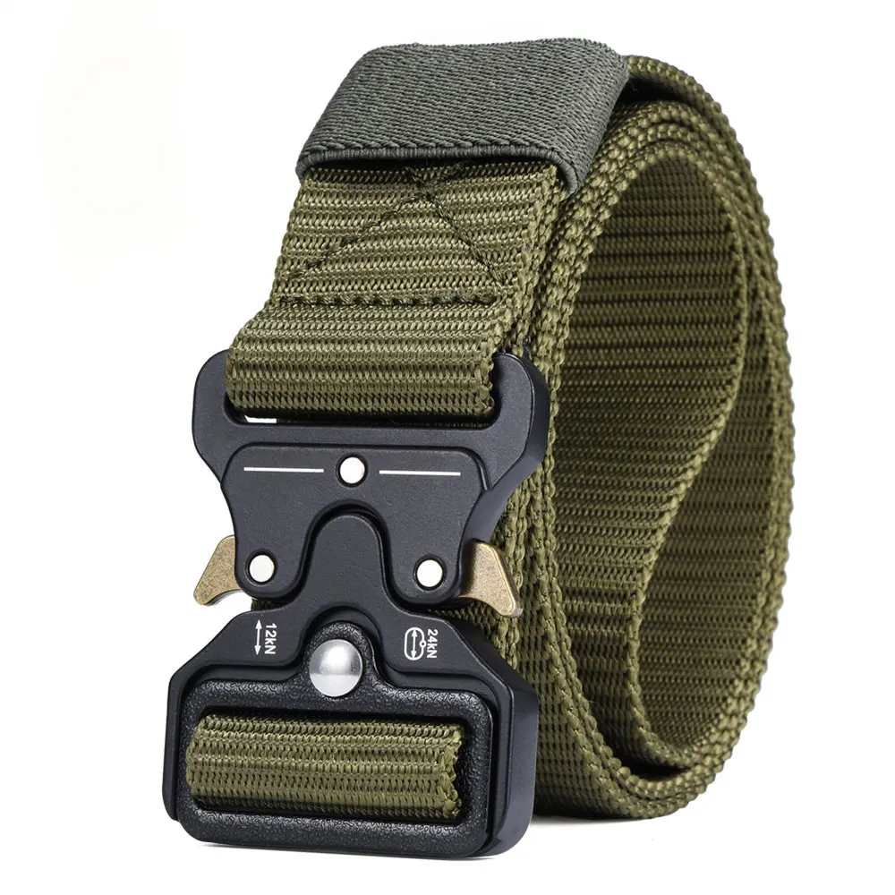 

Mens Tactical Belt Military Nylon Belt Outdoor multifunctional Training Belt Combat Belts Sturdy Waistband MU055