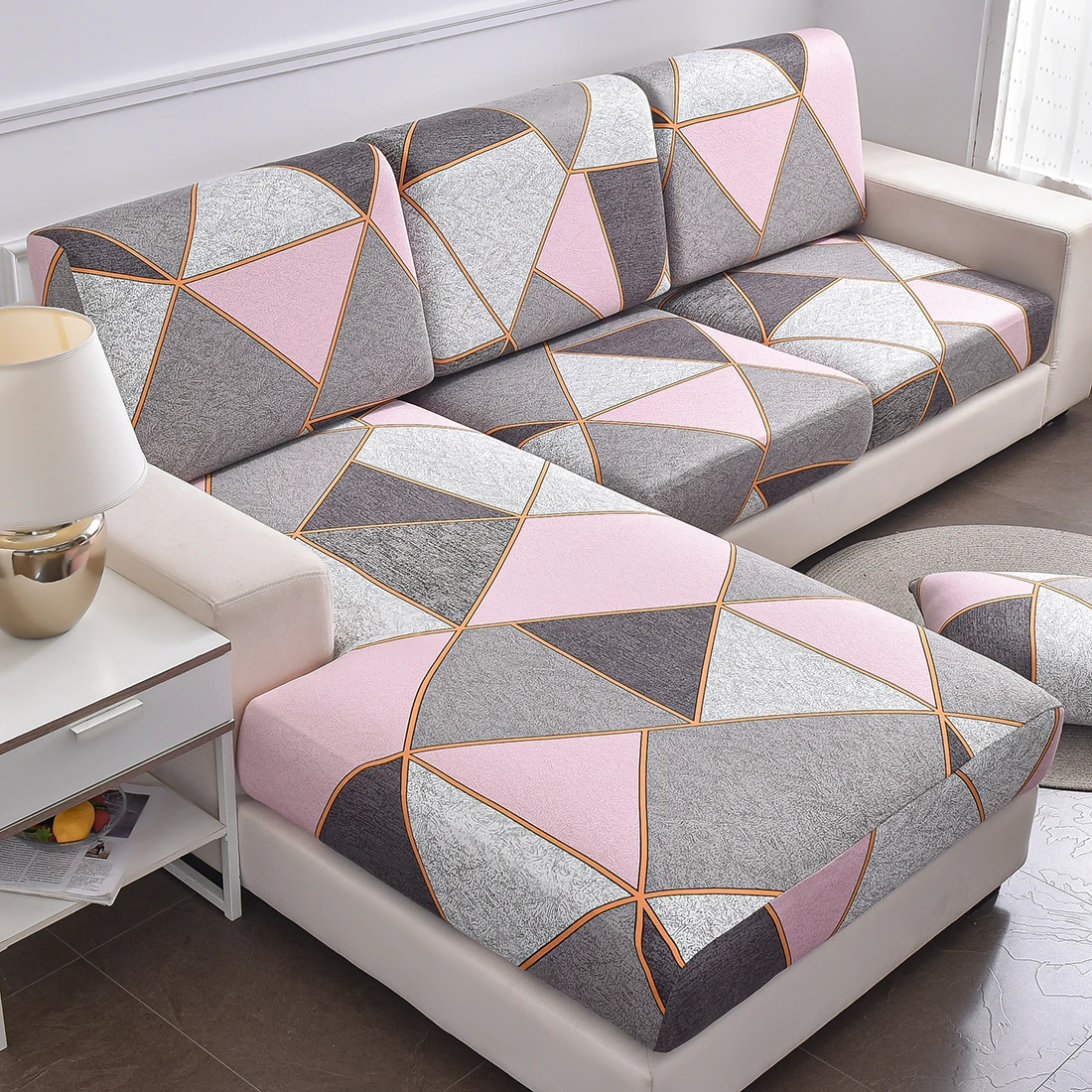 Polyester Printed Non-slip Stretch Sofa Slipcover for Home Decor and Furniture Protection