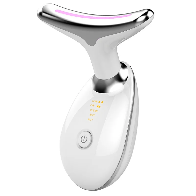 neck massage instrument intelligent electric rechargeable heating hot compress vibration magnetic pulse neck massage instrument Discount Vibration Hot Compress Beauty Instrument Led Photon Portable Neck Massager Devices For Skin Tightening