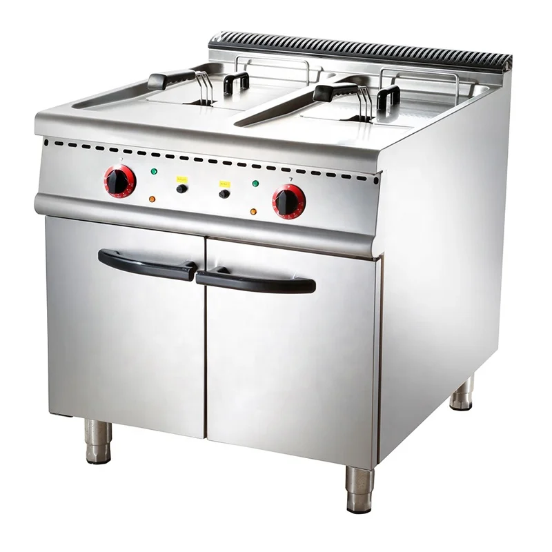 Kitchen Equipment Electric/Gas Deep Fryer 900 Series 2 Tanks 2 Baskets Fryer Machine