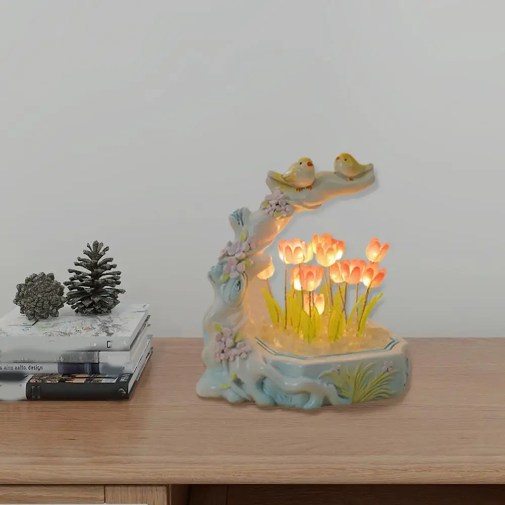 

Birthday Gift Night Light Handmade Tulip Night Light Decoration Simulation Flower Bedroom Lamp for Children Couples Friends