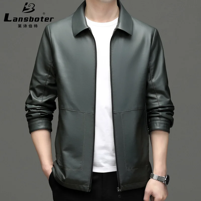 

Haining Leather Suit Men's Youth Slim Short Pu Leather Jacket Men's Business Casual Men's Coat Mens Jackets And Coats