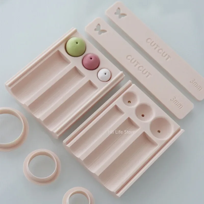 Polymer Clay Bead Rolling Ball Mold Clay Ball Punching Auxiliary Tool Cutter for DIY Earrings Jewelry Pendant Decoration polymer clay tools clay sculpting tools clay craft tool
