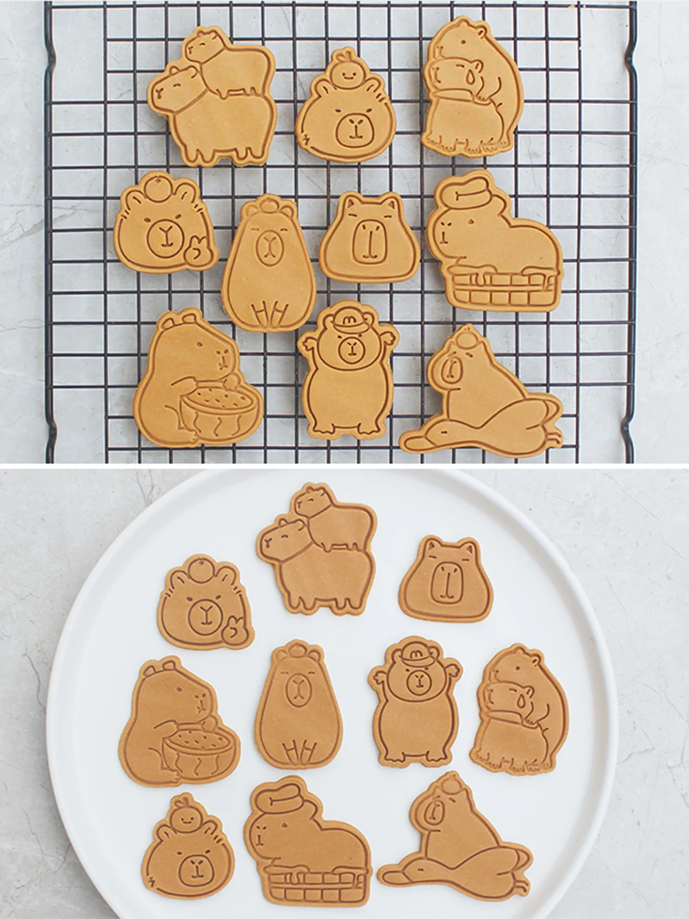 Cartoon Capibala Cookie Mold 3D Stereoscopic Pressing Cookie Baking Tools