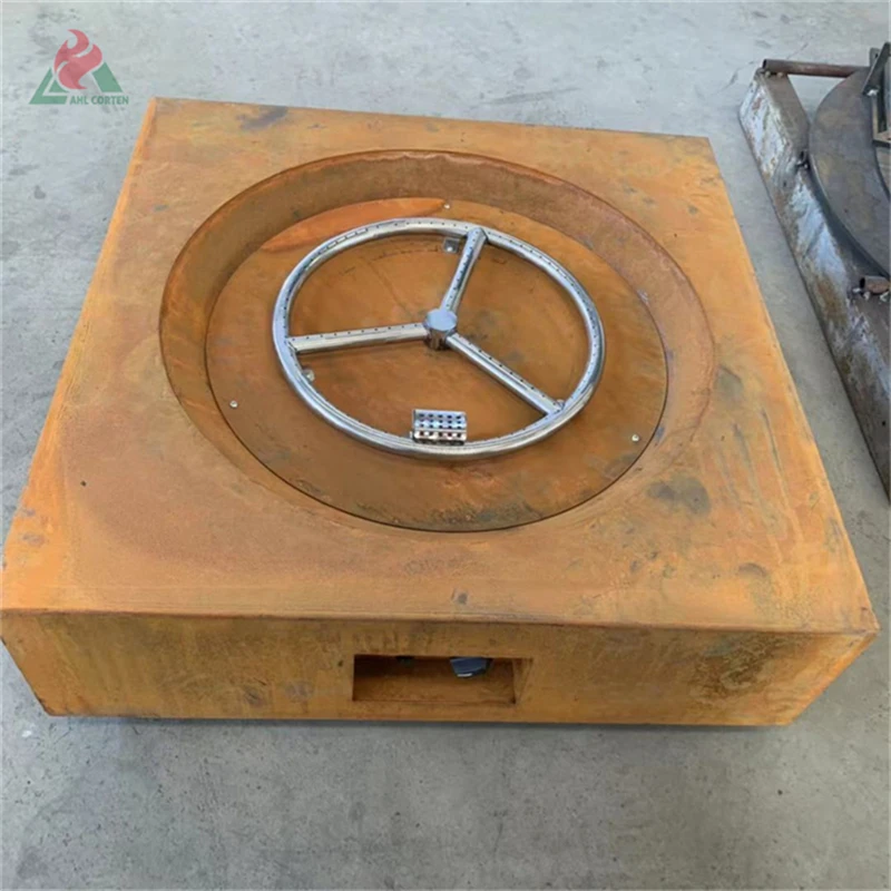 Corten Steel Heater Gas Outdoor Large Fire Pit Outdoor Fire Pits Gas Burning