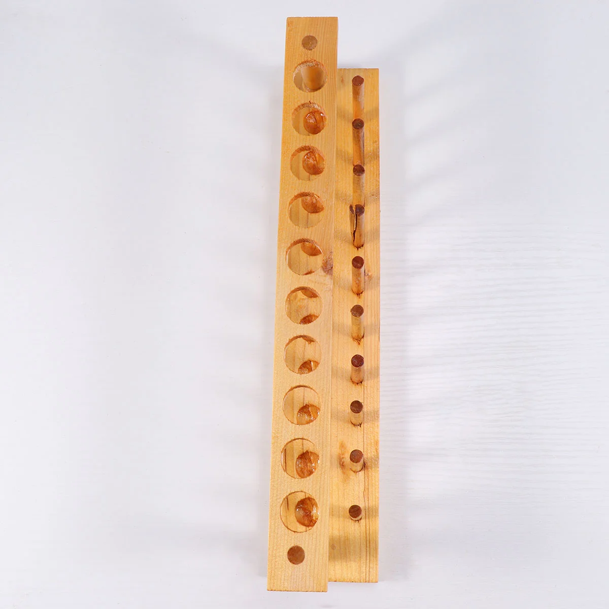 

Wooden 10 Vents Test Tube Rack Holder Pipe Stand School Laboratory Supplies