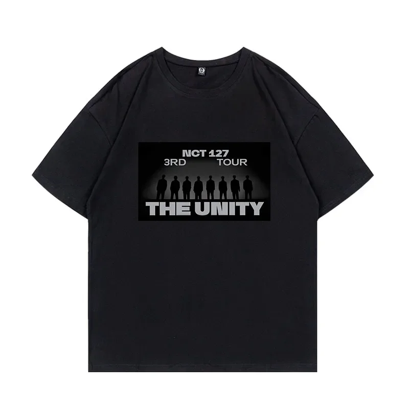 thumbnail image 1 of Camiseta de manga corta con cuello redondo de algodón de la misma marca de Lee Young-Woo, Mark Tayung, Suh Young-Ho, Do Young-Woo, concierto de Nct127, 1 of 4