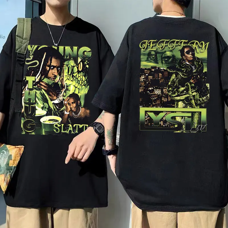 

Rapper Young Thug Hip Hop Graphic T Shirts Men Women Fashion Vintage T-shirts Men's Casual Cotton Tees Male Oversized Streetwear