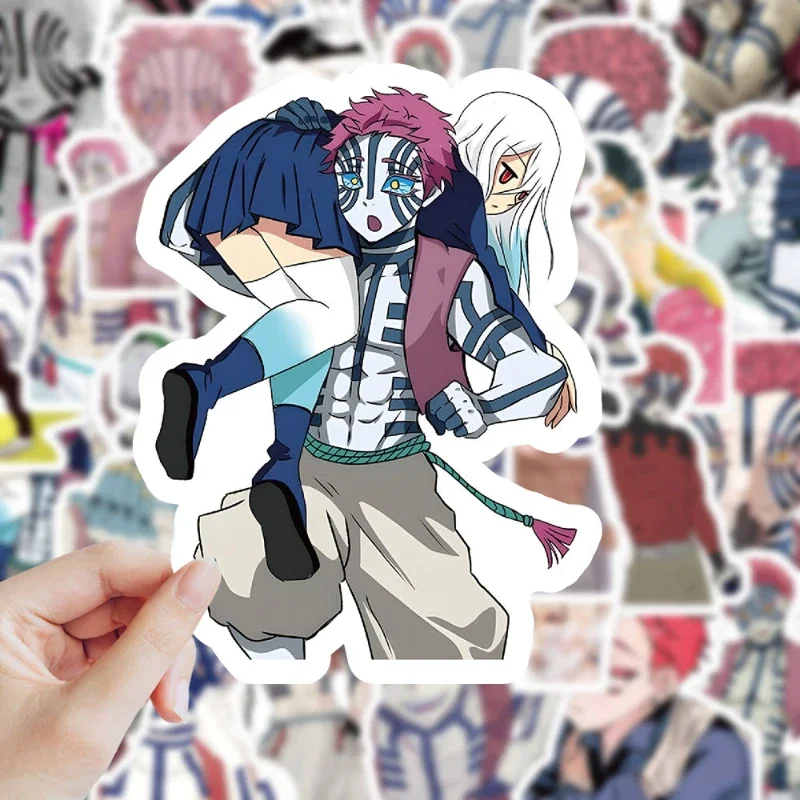 

63pcs Akaza Sticker Anime Waterproof Stickers Cute Student Stationery Children School Supplies Sticker Demon Slayer Decoration