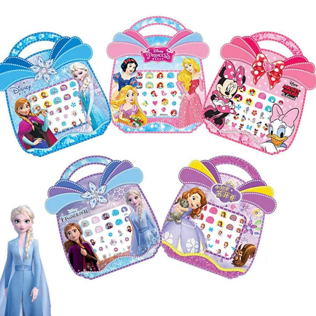10PCS Princess Party Favor Frozen Winnie Stitch Nail Stickers Kids Birthday Party Girl Boy Gift Souvenir Cute Giveaway 1