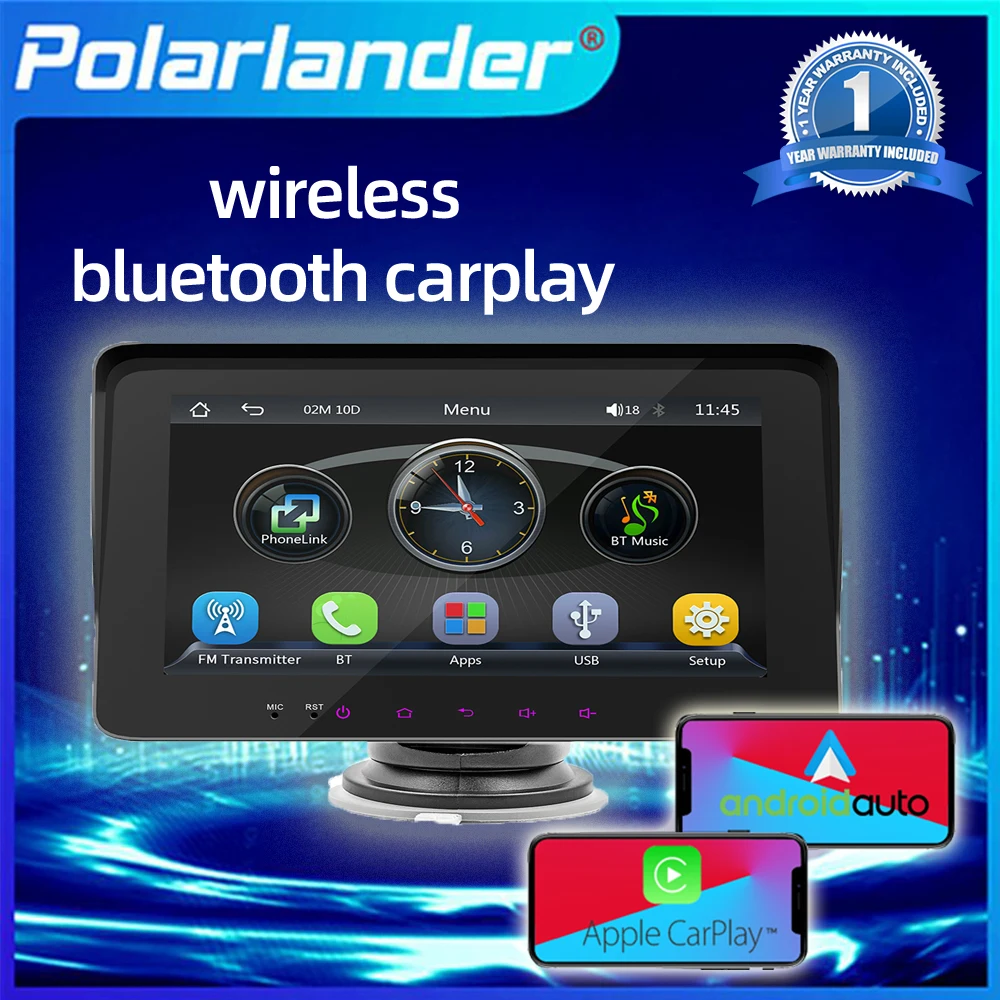 

Car Multimedia Player Car MP5 Player Wireless Carplay Android Auto Airplay Portable Monitor 7" Bluetooth Touch Screen