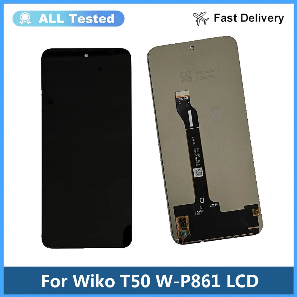 

6.6" Black Display For Wiko T50 W-P861-01 W-P861-02 LCD Display With Touch Screen Digitizer Sensor Panel Assembly Repair Parts