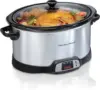 Beach 8 Quart Programmable Slow Cooker with Three Temperature Settings, Dishwasher Safe Crock and Lid, Silver (33480) 1