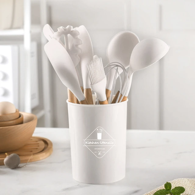 White Silicone Cooking Utensils